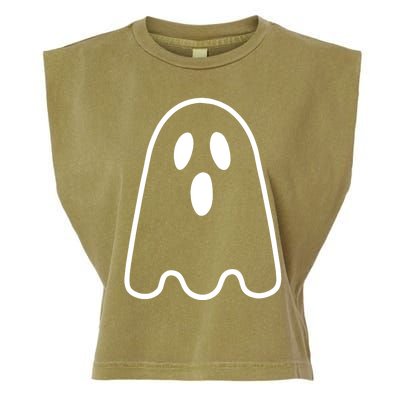 Ghost Adult Silly Ghost Face Costume Garment-Dyed Women's Muscle Tee