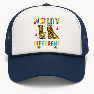 Giraffe Autism Seeing World Different Angle Awareness Gift Trucker Hat