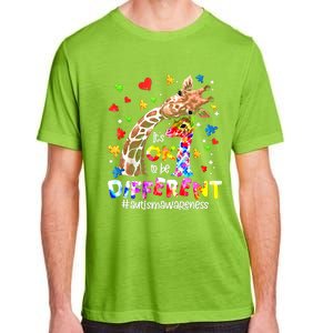 Giraffe Autism Seeing World Different Awareness Gift Adult ChromaSoft Performance T-Shirt