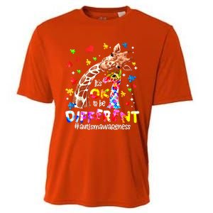 Giraffe Autism Seeing World Different Awareness Gift Cooling Performance Crew T-Shirt