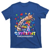 Giraffe Autism Seeing World Different Awareness Gift T-Shirt