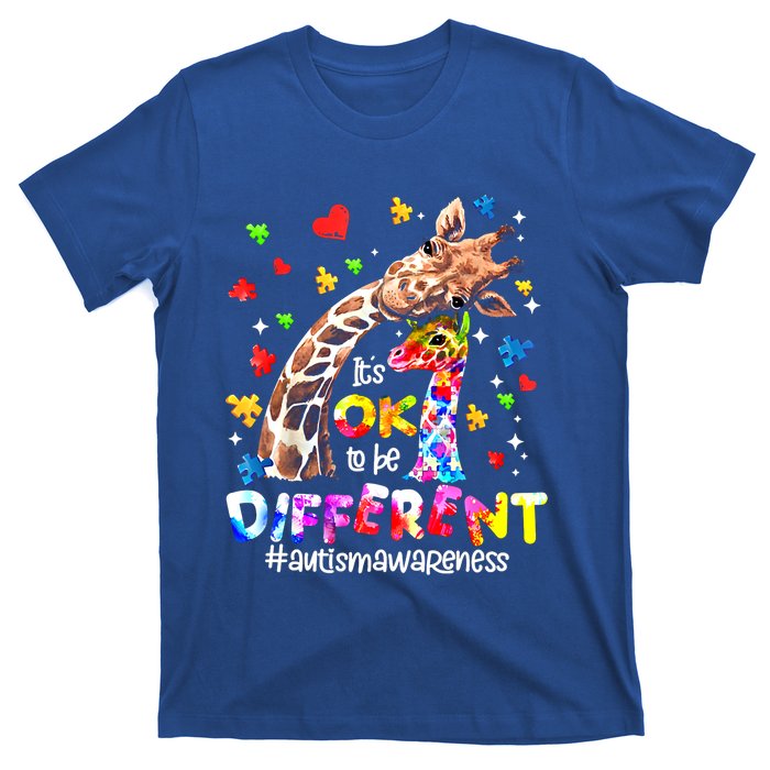 Giraffe Autism Seeing World Different Awareness Gift T-Shirt