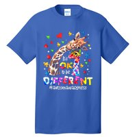 Giraffe Autism Seeing World Different Awareness Gift Tall T-Shirt