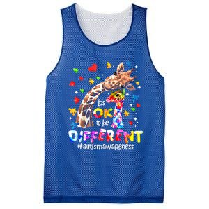 Giraffe Autism Seeing World Different Awareness Gift Mesh Reversible Basketball Jersey Tank