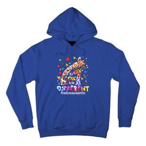 Giraffe Autism Seeing World Different Awareness Gift Tall Hoodie