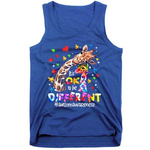 Giraffe Autism Seeing World Different Awareness Gift Tank Top