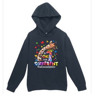 Giraffe Autism Seeing World Different Awareness Gift Urban Pullover Hoodie