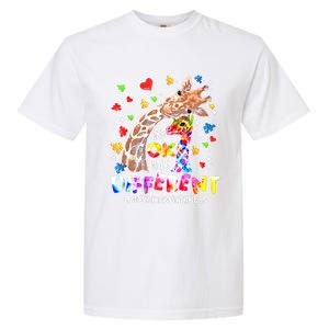 Giraffe Autism Seeing World Different Awareness Gift Garment-Dyed Heavyweight T-Shirt