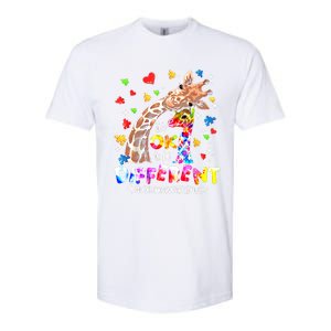 Giraffe Autism Seeing World Different Awareness Gift Softstyle CVC T-Shirt