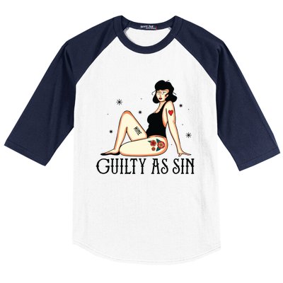 Guilty As Sin Baseball Sleeve Shirt