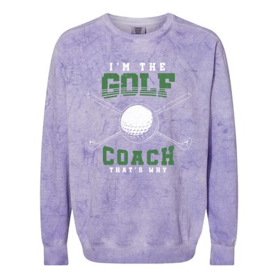 Golfing Athlete Sports Trainer Golfer Golf Club Golf Coach Gift Colorblast Crewneck Sweatshirt