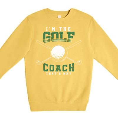 Golfing Athlete Sports Trainer Golfer Golf Club Golf Coach Gift Premium Crewneck Sweatshirt