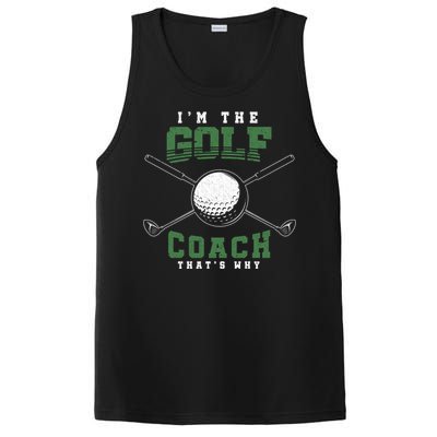 Golfing Athlete Sports Trainer Golfer Golf Club Golf Coach Gift PosiCharge Competitor Tank