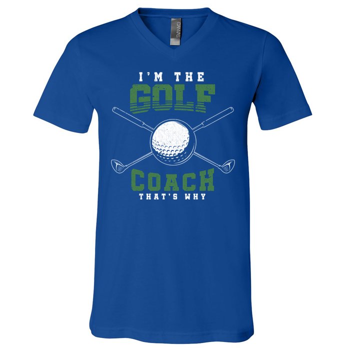 Golfing Athlete Sports Trainer Golfer Golf Club Golf Coach Gift V-Neck T-Shirt