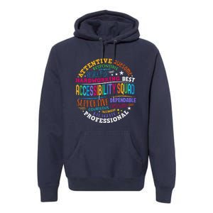 Groovy Accessibility Squad Education Teacher Specialist Ed Premium Hoodie