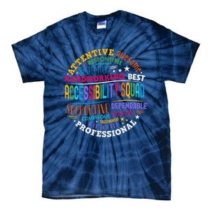 Groovy Accessibility Squad Education Teacher Specialist Ed Tie-Dye T-Shirt