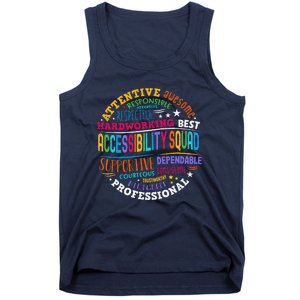 Groovy Accessibility Squad Education Teacher Specialist Ed Tank Top