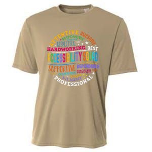 Groovy Accessibility Squad Education Teacher Specialist Ed Cooling Performance Crew T-Shirt