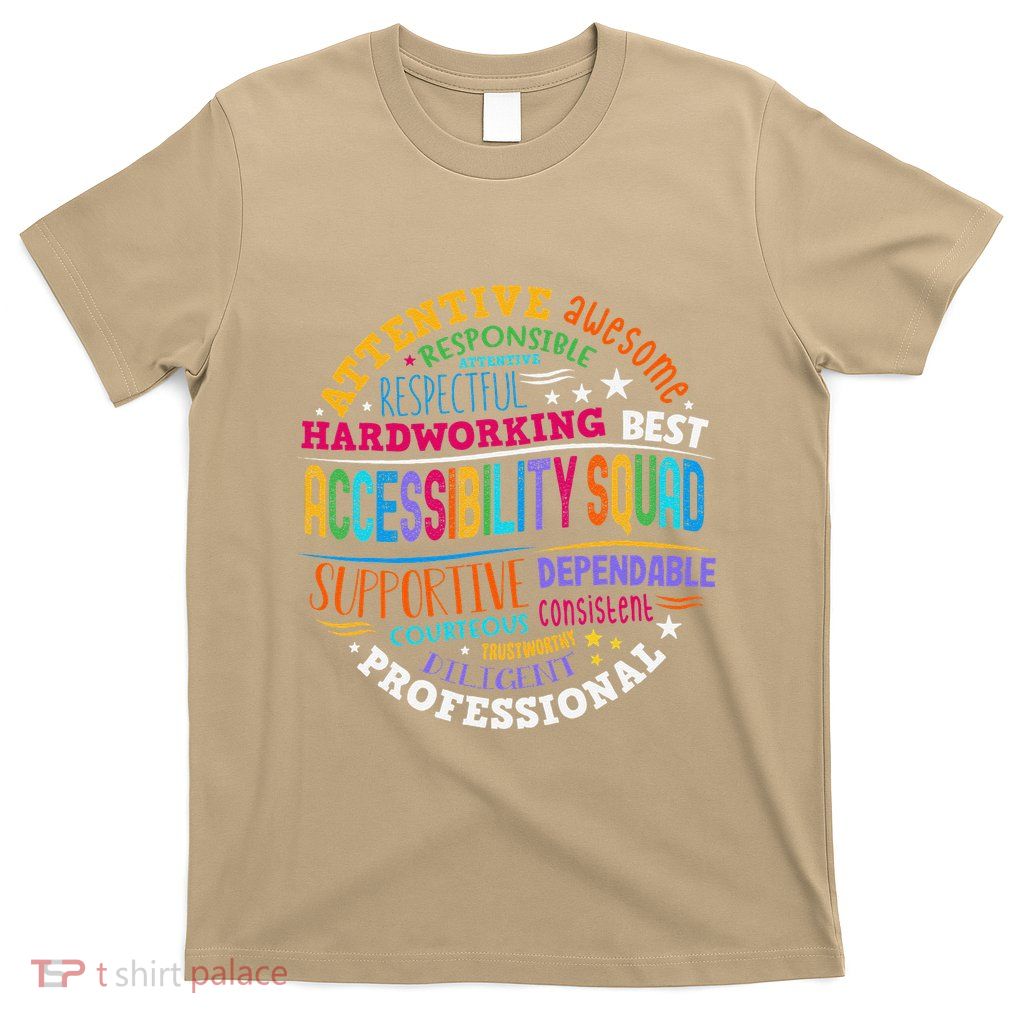 Groovy Accessibility Squad Education Teacher Specialist Ed T-Shirt