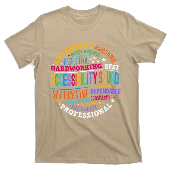 Groovy Accessibility Squad Education Teacher Specialist Ed T-Shirt