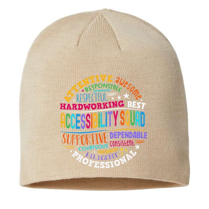 Groovy Accessibility Squad Education Teacher Specialist Ed Sustainable Beanie