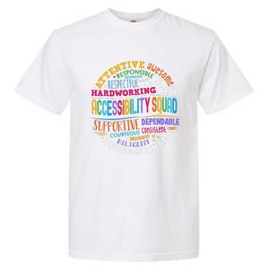 Groovy Accessibility Squad Education Teacher Specialist Ed Garment-Dyed Heavyweight T-Shirt