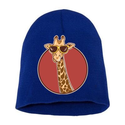 Giraffe African Safari Giraffe Gift Funny Gift Short Acrylic Beanie