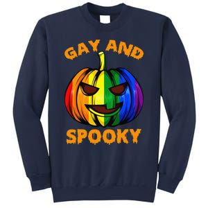 Gay And Spooky Halloween Rainbow Pumpkin LGBTQ+ Gay Lesbian Sweatshirt