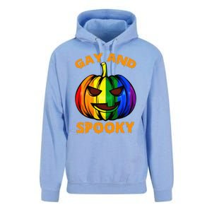 Gay And Spooky Halloween Rainbow Pumpkin LGBTQ+ Gay Lesbian Unisex Surf Hoodie