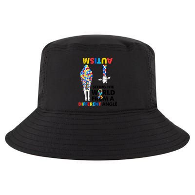 Giraffe Autism Seeing The World From A Different Angle Gift Cool Comfort Performance Bucket Hat