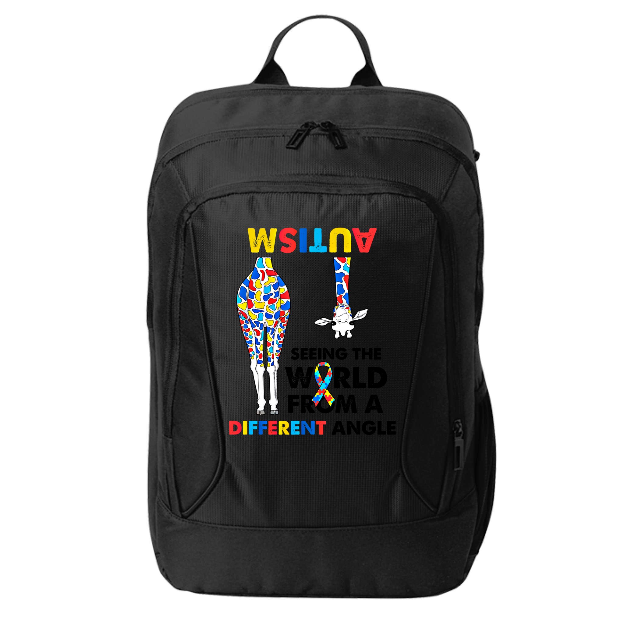 Giraffe Autism Seeing The World From A Different Angle Gift City Backpack