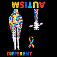 Giraffe Autism Seeing The World From A Different Angle Gift Flat Bill Trucker Hat