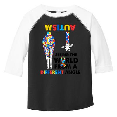Giraffe Autism Seeing The World From A Different Angle Gift Toddler Fine Jersey T-Shirt