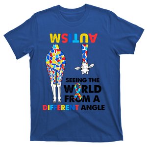 Giraffe Autism Seeing The World From A Different Angle Gift T-Shirt