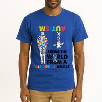 Giraffe Autism Seeing The World From A Different Angle Gift Tall T-Shirt