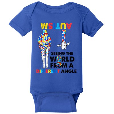 Giraffe Autism Seeing The World From A Different Angle Gift Baby Bodysuit