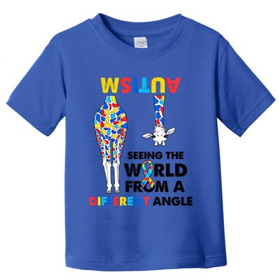 Giraffe Autism Seeing The World From A Different Angle Gift Toddler T-Shirt
