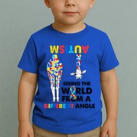 Giraffe Autism Seeing The World From A Different Angle Gift Toddler T-Shirt