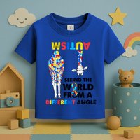 Giraffe Autism Seeing The World From A Different Angle Gift Toddler T-Shirt