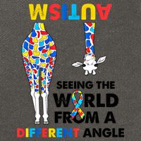 Giraffe Autism Seeing The World From A Different Angle Gift Cotton Canvas Backpack