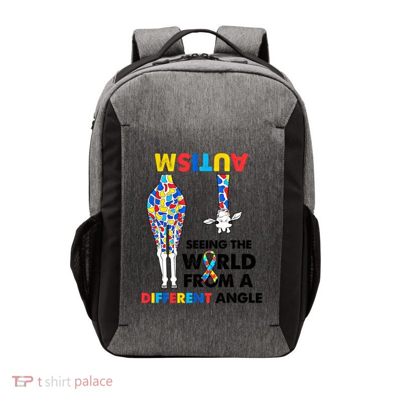 Giraffe Autism Seeing The World From A Different Angle Gift Vector Backpack