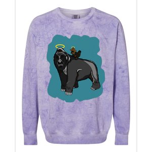 Gorilla And Squirrel Colorblast Crewneck Sweatshirt