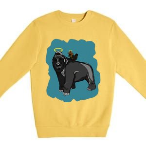 Gorilla And Squirrel Premium Crewneck Sweatshirt