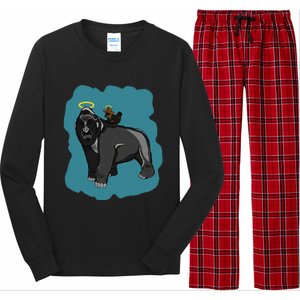 Gorilla And Squirrel Long Sleeve Pajama Set