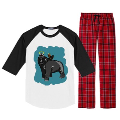 Gorilla And Squirrel Raglan Sleeve Pajama Set