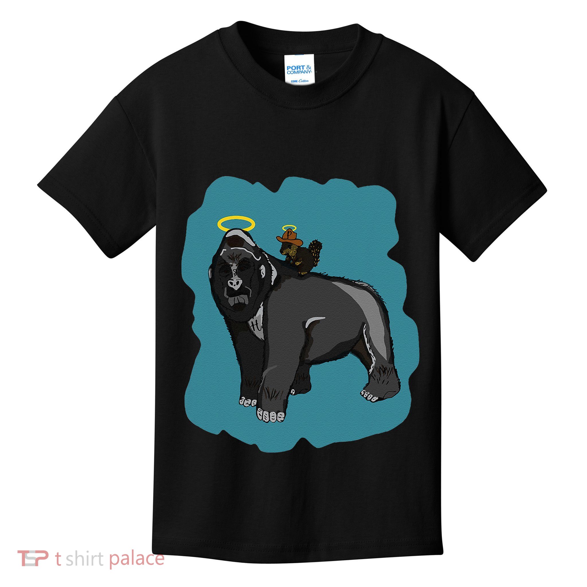 Gorilla And Squirrel Kids T-Shirt