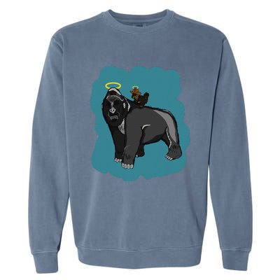 Gorilla And Squirrel Garment-Dyed Sweatshirt