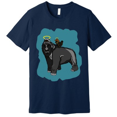 Gorilla And Squirrel Premium T-Shirt