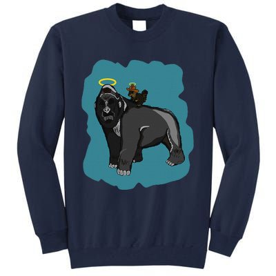 Gorilla And Squirrel Tall Sweatshirt