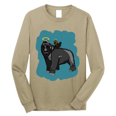 Gorilla And Squirrel Long Sleeve Shirt